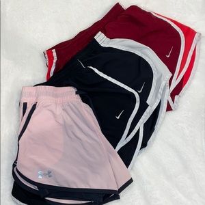 Variety of shorts 3 Nike 1 under-armor